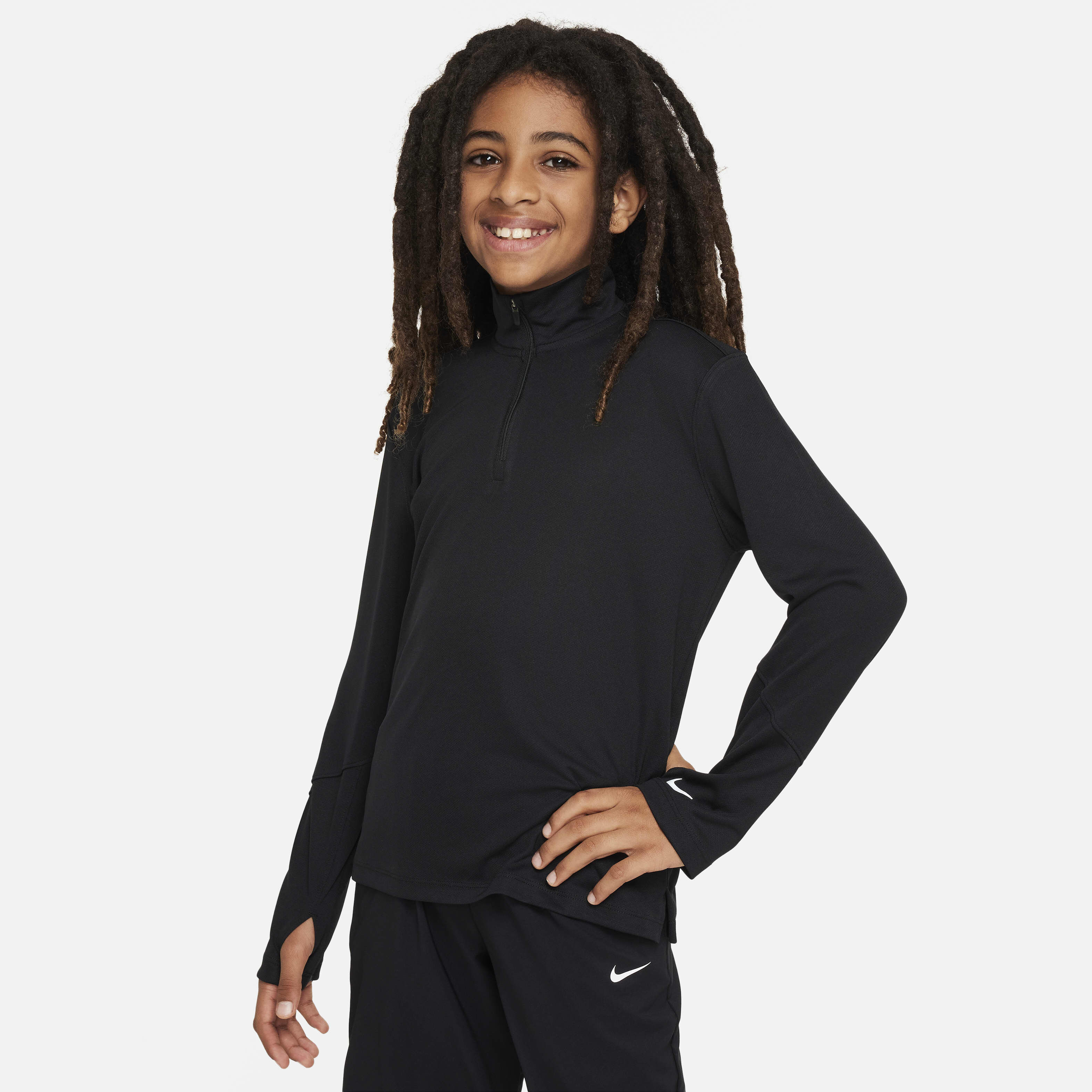 Buy Nike Multi Older Kids Boys Dri FIT UV Long Sleeve 1 2 Zip Top Nike Qatar Official