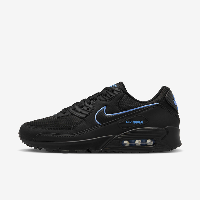 Buy Nike Air Max 90 Men's Shoes Black/University Blue Nike