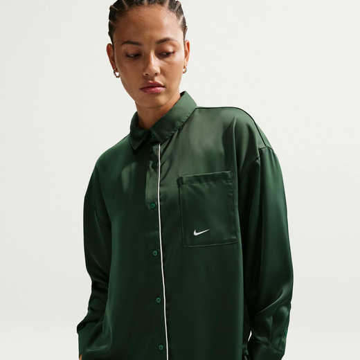 Ramadan Collection-Nike, Nike Sportswear, Women's Oversized Satin Long-Sleeve Top
