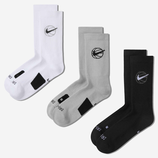 Basketball Socks-Nike, Nike Everyday Crew, Basketball Socks (3 Pairs)